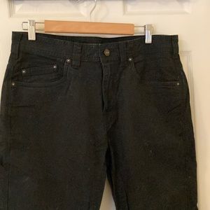Men’s Black Prana Jeans Organic Cotton 33Wx32L